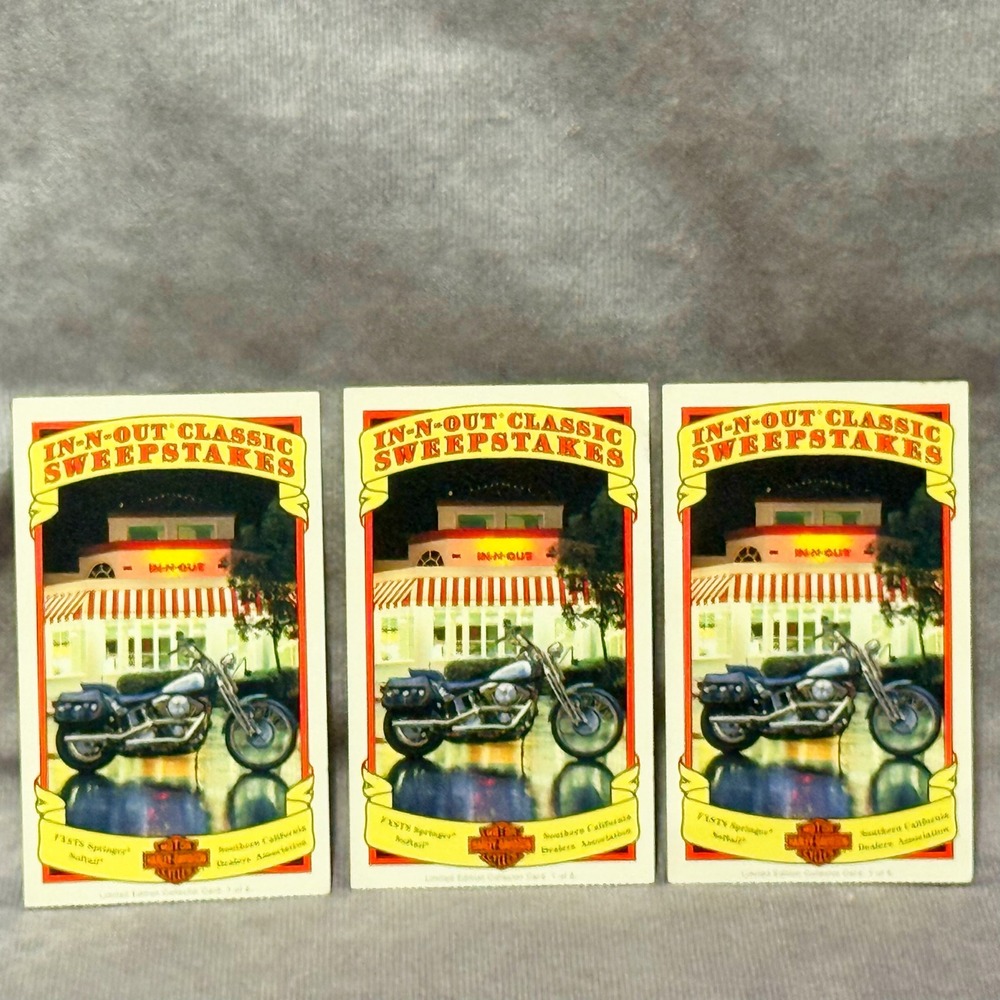 In-N-Out‎ Classic Sweepstakes Harley-Davidson FXSTS Springer Softail Card